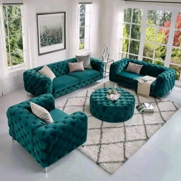 6 SEATER QUILTED SOFA