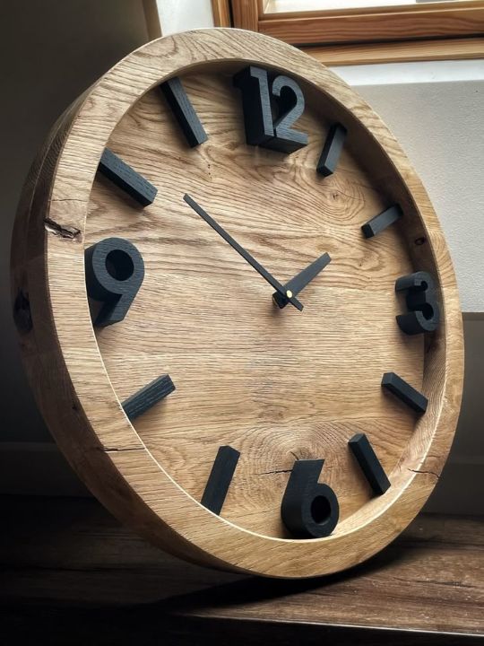 Zegar dębowy ścienny 50cm
